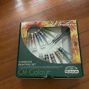 WINSOR & NEWTON complete oil colour tube painting set new in box